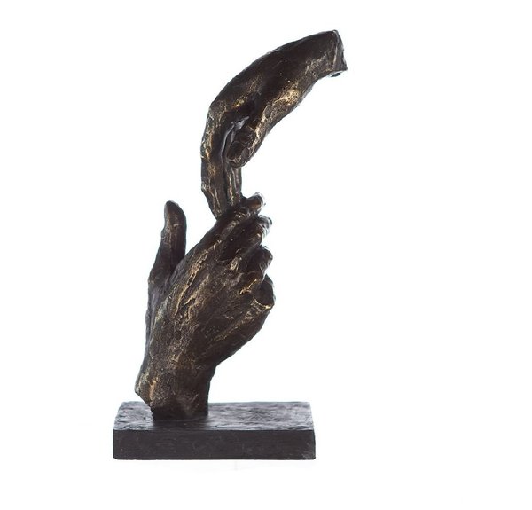 Casablanca Skulptur "Two Hands " 29x13 cm bronze Dekofigur 55429