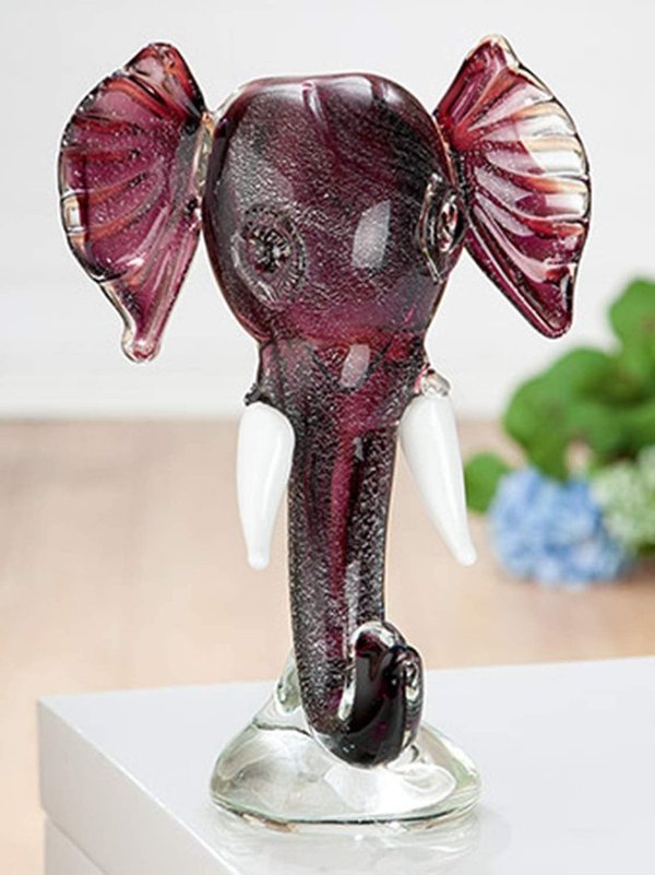 Gilde Skulptur Elefant Glasfigur 29 x21cm 55439