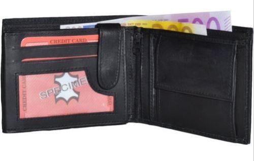 Portemonnaie schwarz/braun Börse 50079
