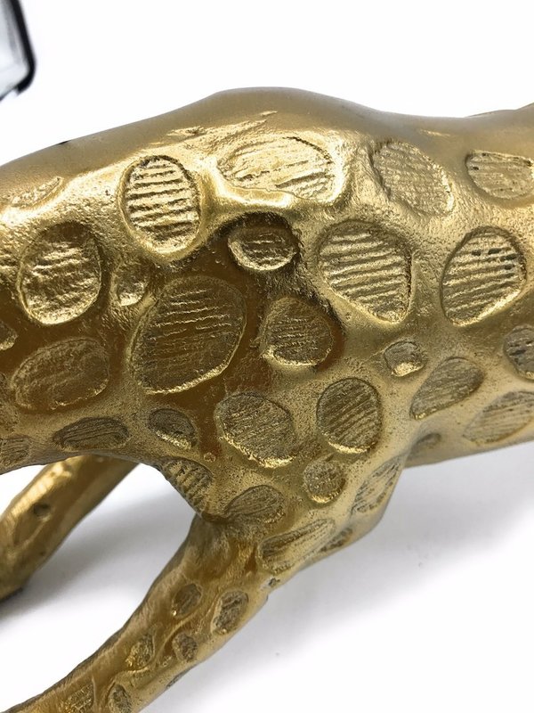 Skulptur Panther goldfarben aus Aluminium 54362
