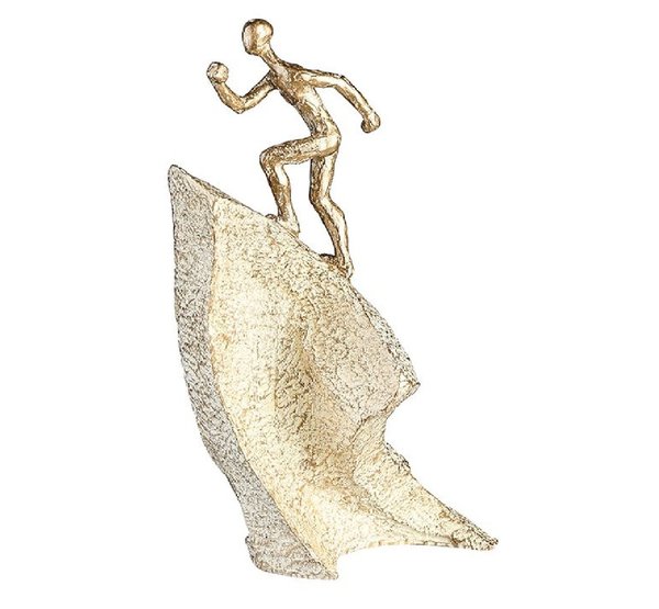Gilde Skulptur "Aufsteiger" Poly goldfarben 55542
