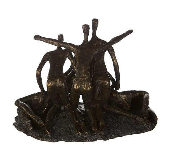 Gilde Skulptur Dekofigur "Gruppenfoto" 28cm 55543