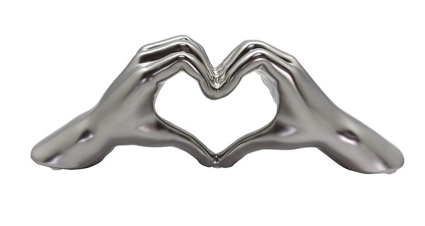 Gilde Skulptur "Heart" Dekofigur Liebe 31x11cm 55597