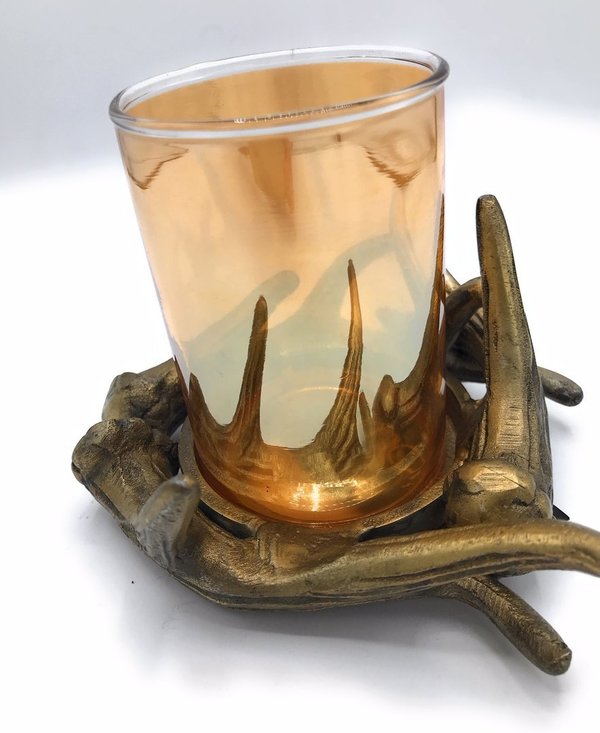Kerzenhalter Hurrican goldfarbene Wurzel von Colmore 54560