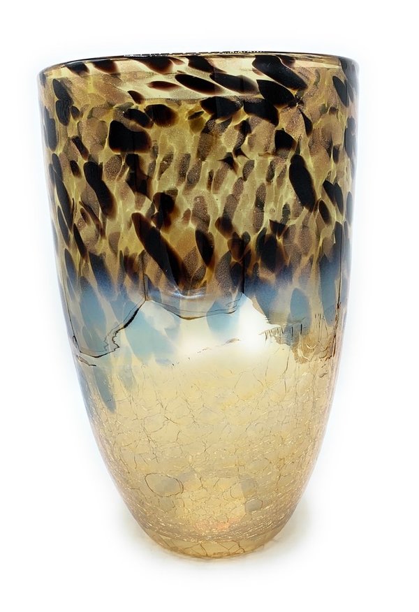 Colmore Glas Vase  gelb 29 cm Tischdekoration Blumenvase