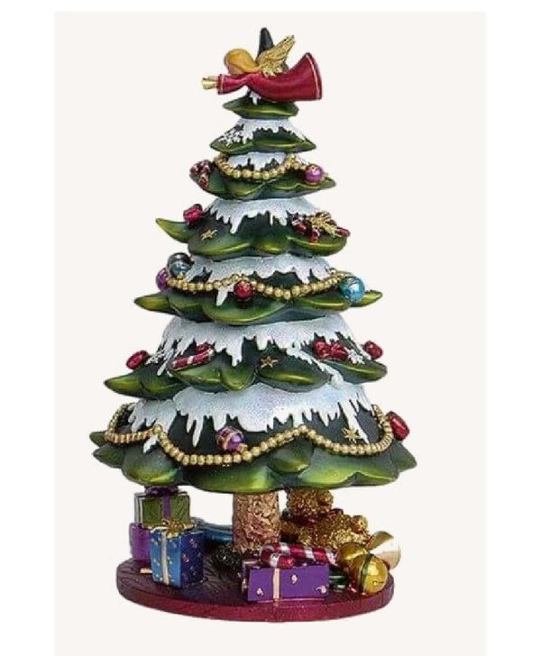 Weihnachtsdeko Spieluhr Tanne H 23 cm "Jingle Bells" 55742