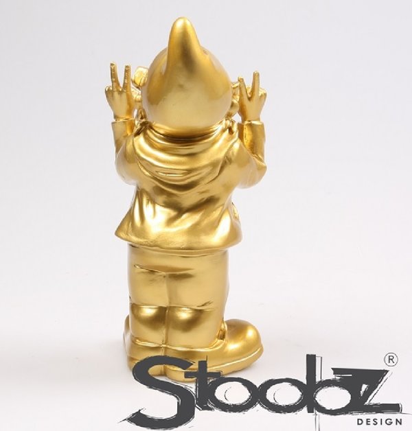 Stoobz Gartenzwerg gold h 32 cm  55747