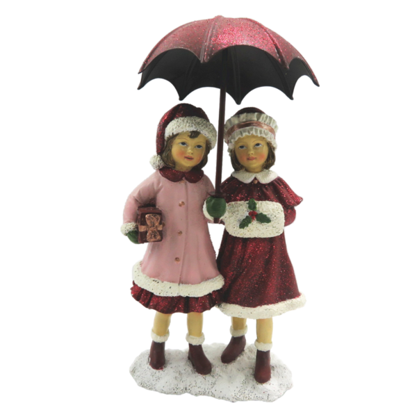 Clayre & Eef Mädchen unterm Schirm rose 55753