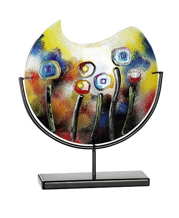 GILDE GlasArt Vase Glasvase "Fresh Flowers" handgefertigt H 48 cm  55822