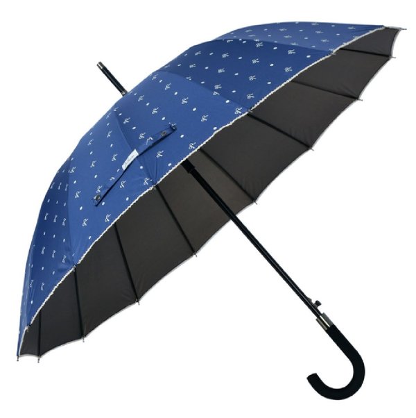 Clayre & Eef Damen Stockschirm Regenschirm blau 55849