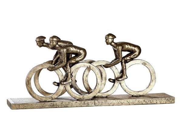 Skulptur "Radfahrer" Dekofigur Poly 55968