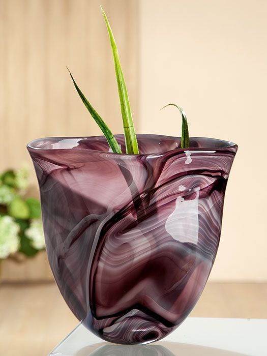 Gilde GlasArt Vase Nuvola 31x19 cm violett 56019