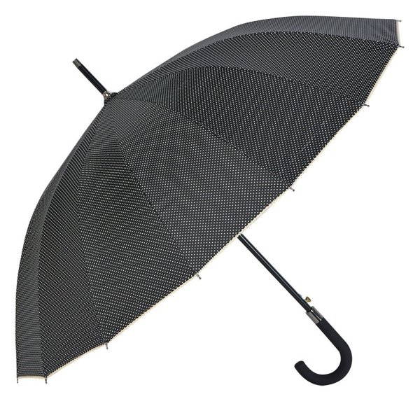 Clayre & Eef Damen Stockschirm Regenschirm schwarz 56039