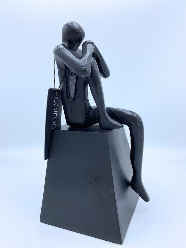 Colmore Skulptur Dekofigur Person schwarz 27cm 56078