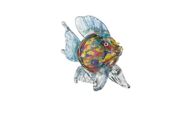 Gilde Glasfisch Fischfigur "bunter Seefisch" B 20 cm bunt 56181