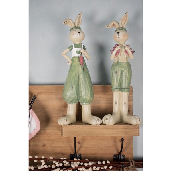 Clayre & Eef Osterhasen Kaninchen Junge 33 cm grün 56362