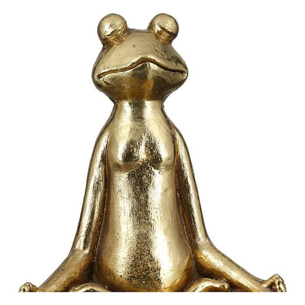 Gilde Skulptur Frosch Yoga goldfar. H 34 x 31 cm 55221