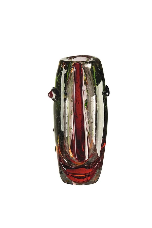 GILDE GlasArt Vase Glasvase Viso rot handgefertigt H 27cm 56375