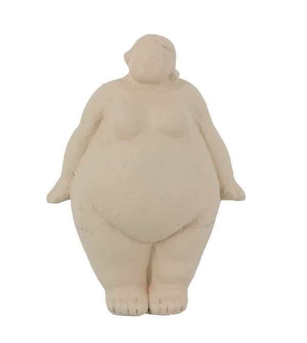 Dekofigur Skulptur Dame H 26 cm creme 56400