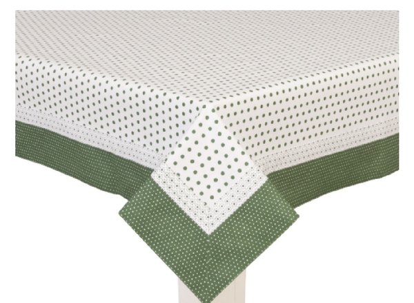 Tischdecke grüne Punkte 150x150