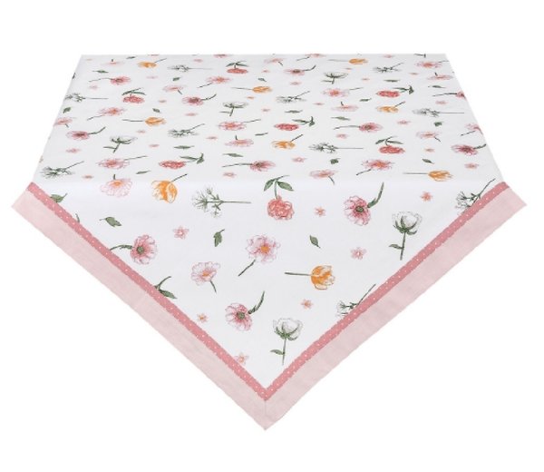 Tischdecke rosa Blumen 130x180